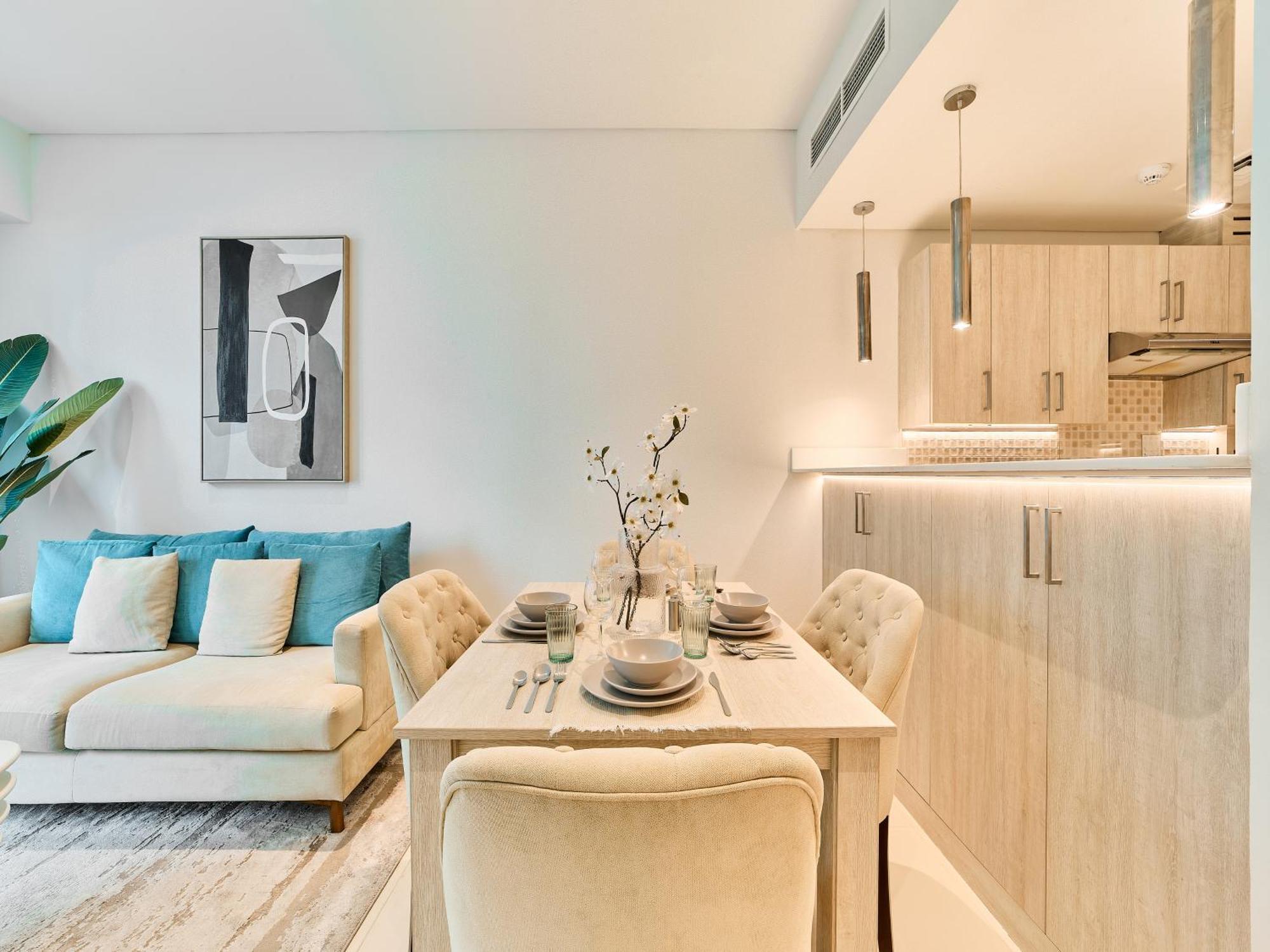 First Class Apartments In Seven Palm With Direct Access To The West Palm Beach And Nakheel Mall Dubái Habitación foto